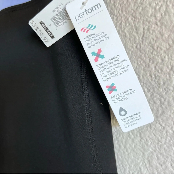 Gap Fit Gflex Womens Crop Black with Neon Light Blue - Picture 5 of 11